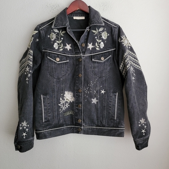 Spell Celestial Embellished Denim Jacket size M